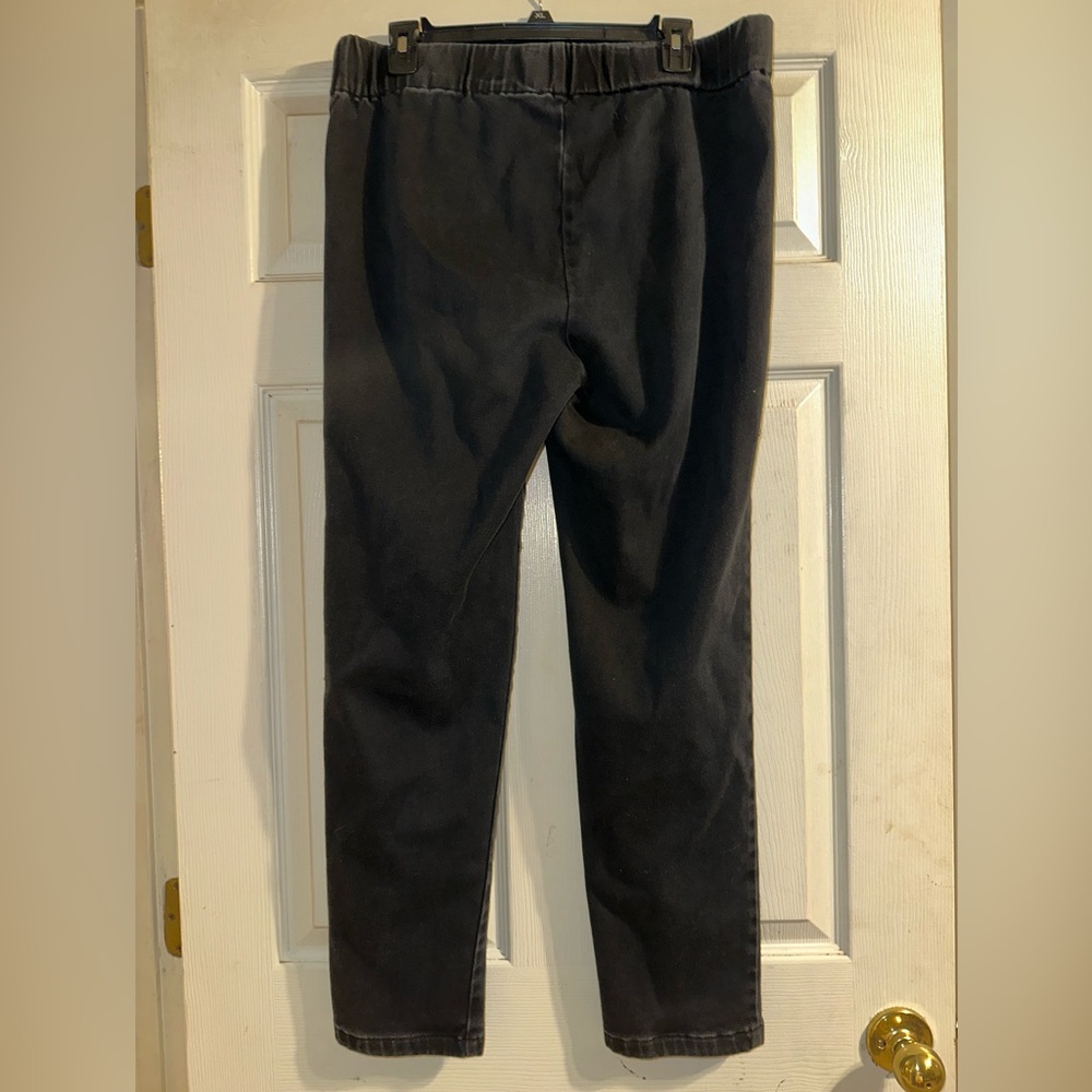 Soft Surrounding Black Elastic Waist‎ Pull On Stretch Pants Style 28405 Sz Large